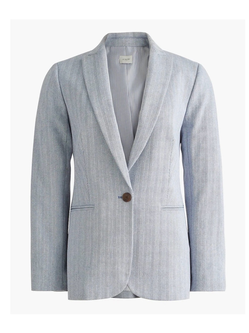 J. Crew Pale Blue Single-Button Tailored Blazer